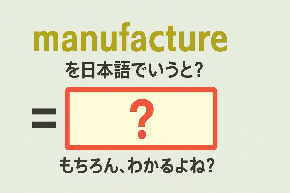 manufacture